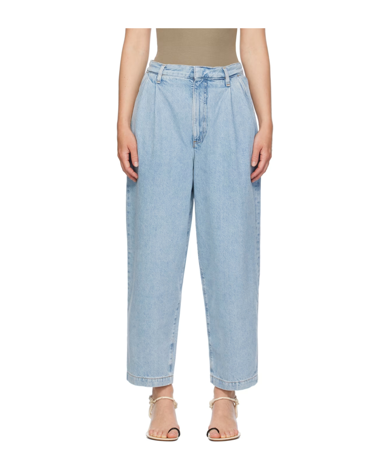 Agolde Pleated Denim Trousers