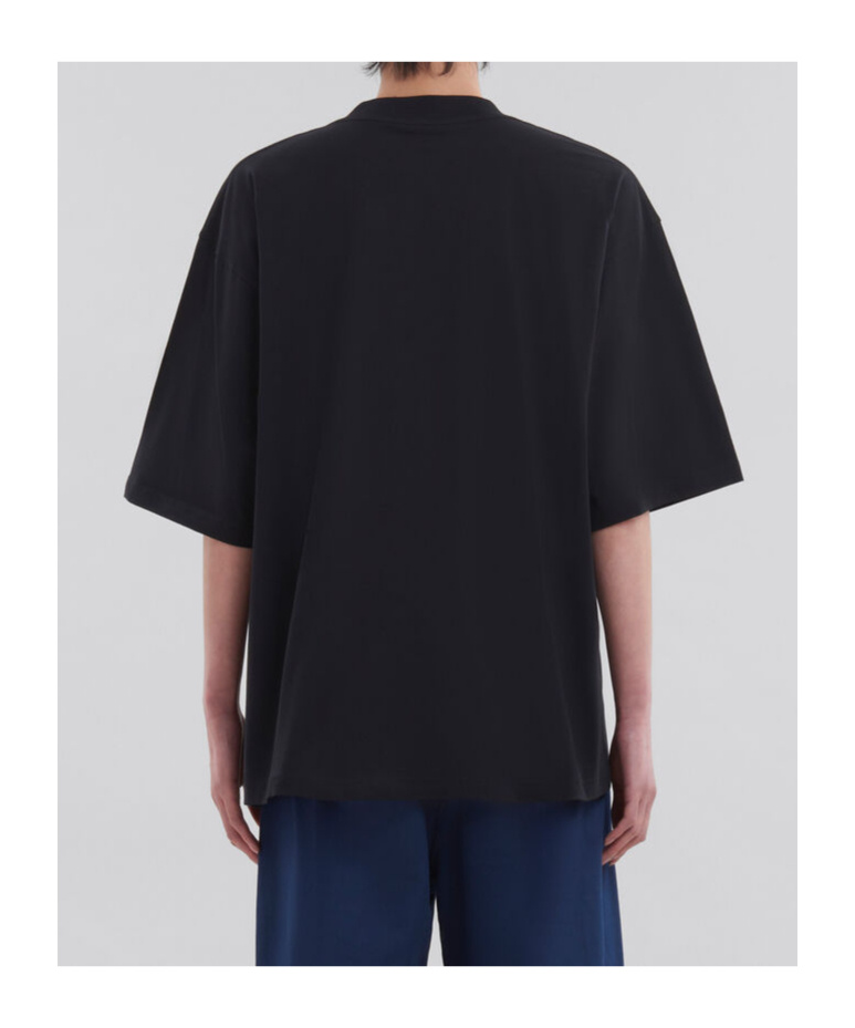Marni Crew Neck Short Sleeves In Black