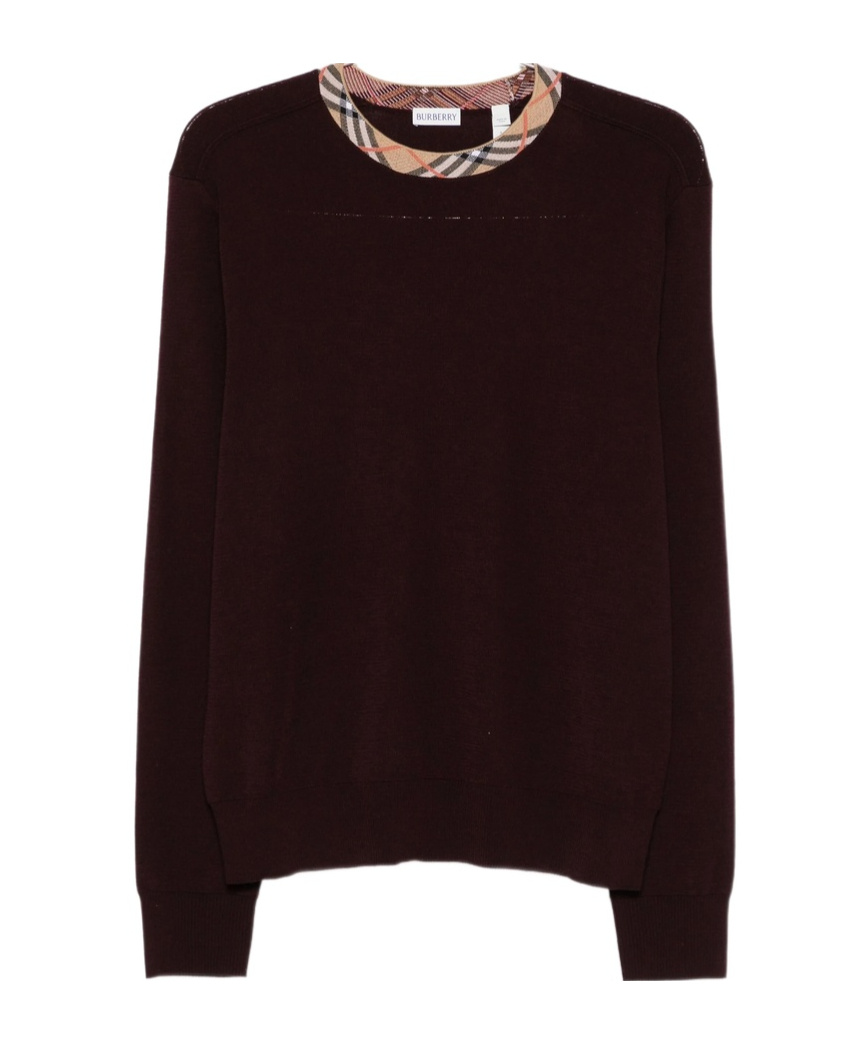 Burberry Long-sleeved Sweater In Red
