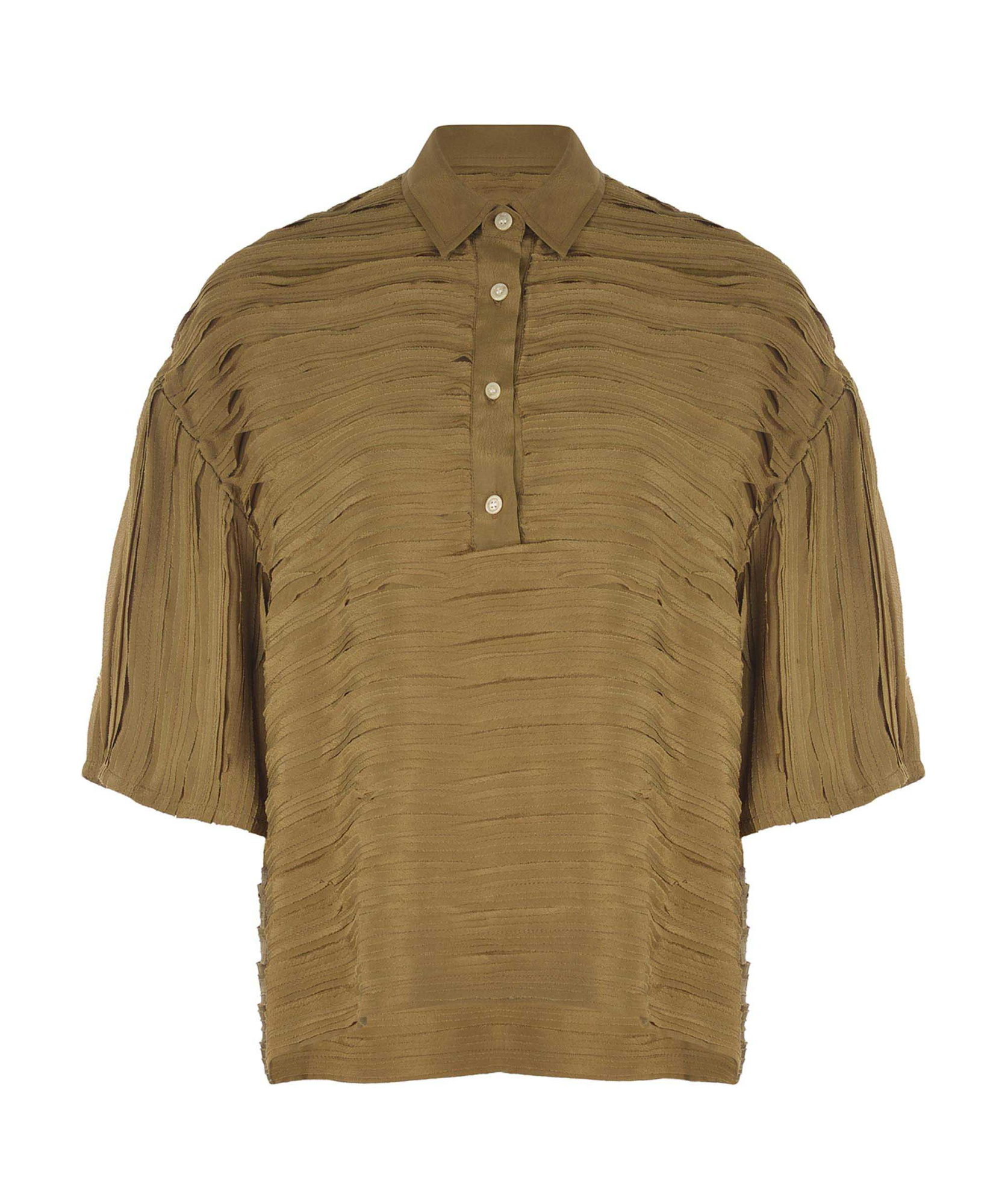 Alysi Lapel Polo Shirt In Green