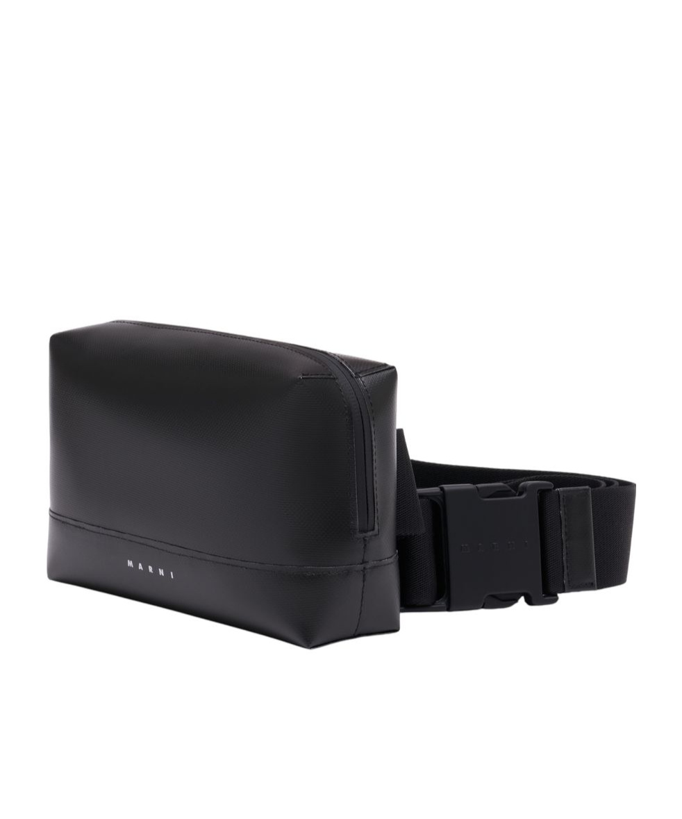 Marni Rectangular Crossbody Bag With Adjustable Strap In Black