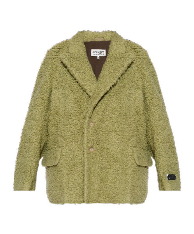 Mm6 Maison Margiela Buttoned-up Jacket In Green