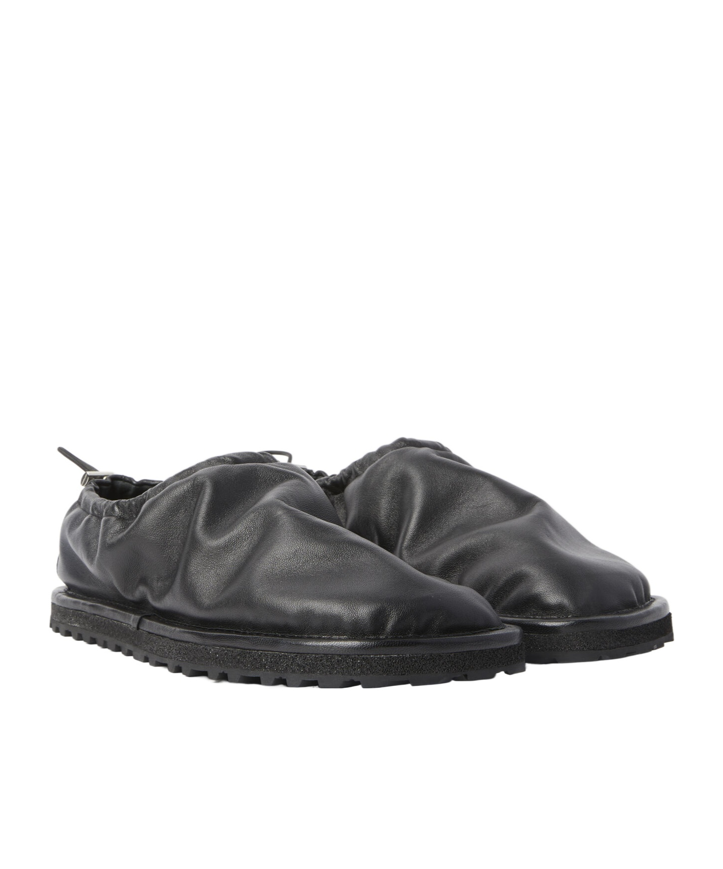 Dries Van Noten Men Drawstring Slipper Shoes In Black