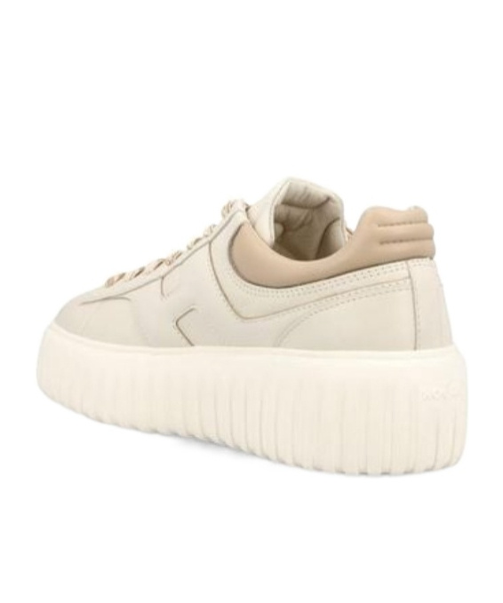 Hogan H-stripes Lace-up Sneakers In Neutral