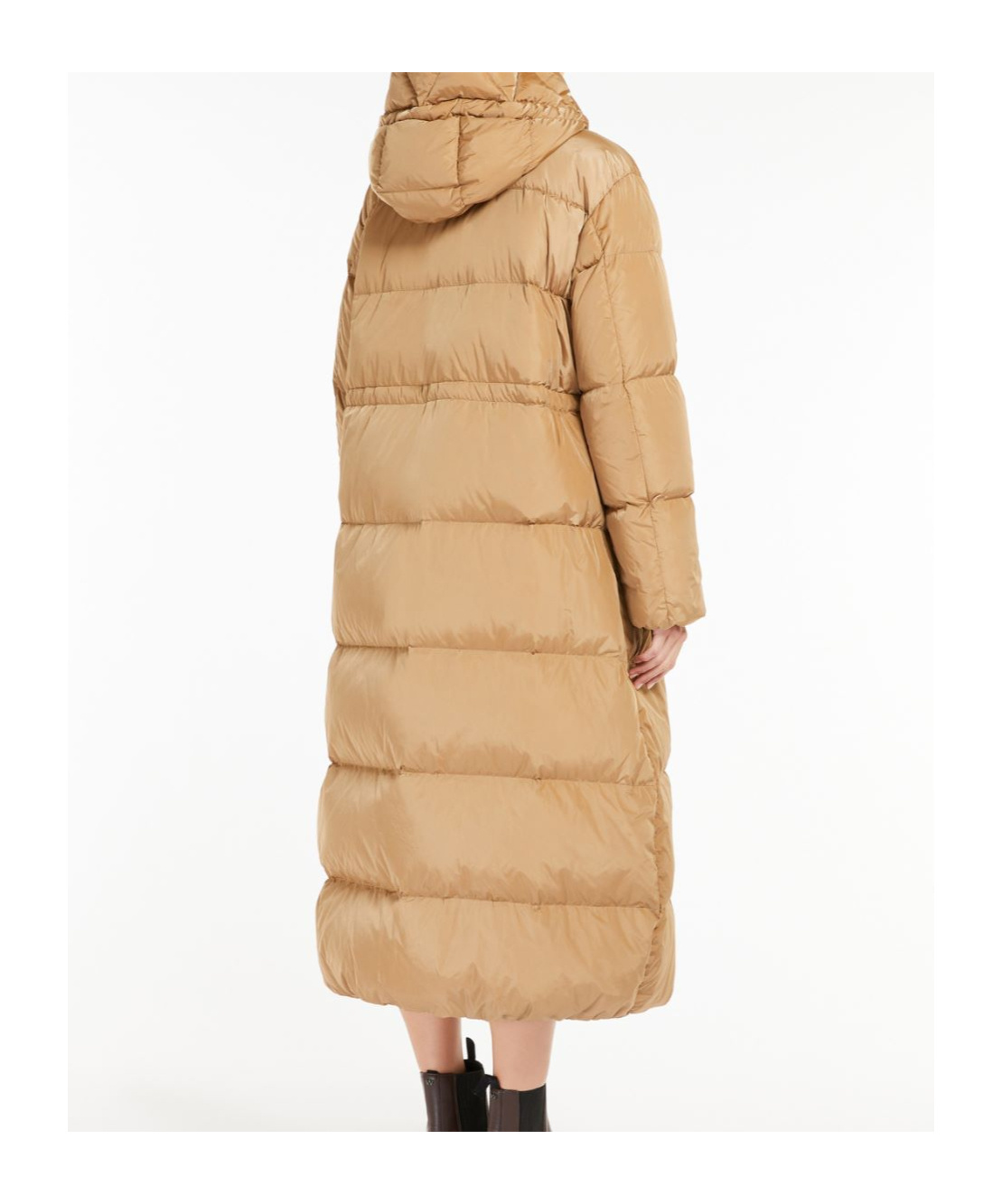 Weekend Max Mara Dolly Hooded Down Jacket In Nude