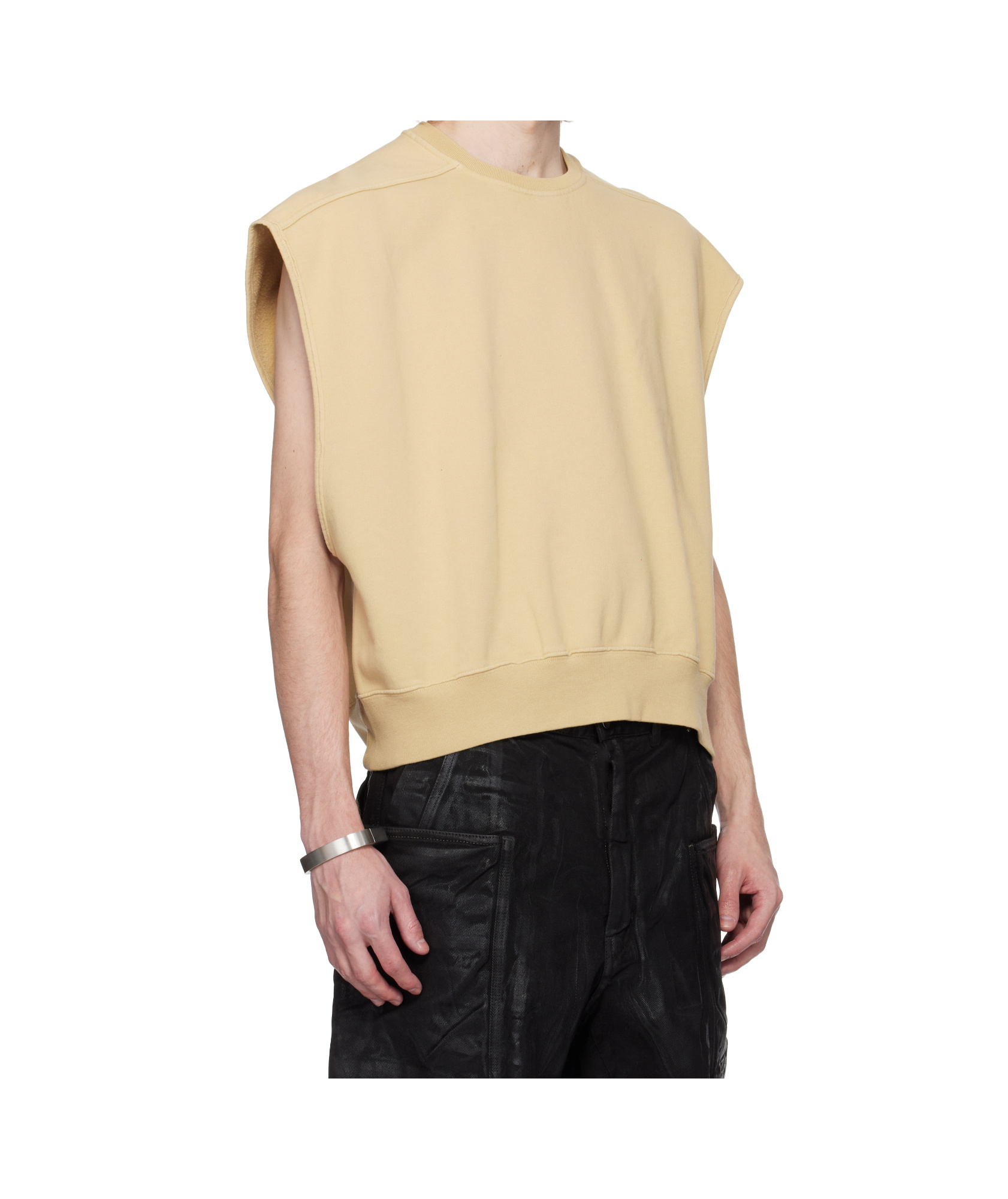 Rick Owens Drkshdw Beige Hollywood Sl Jumbo Tatlin Vest In Nude