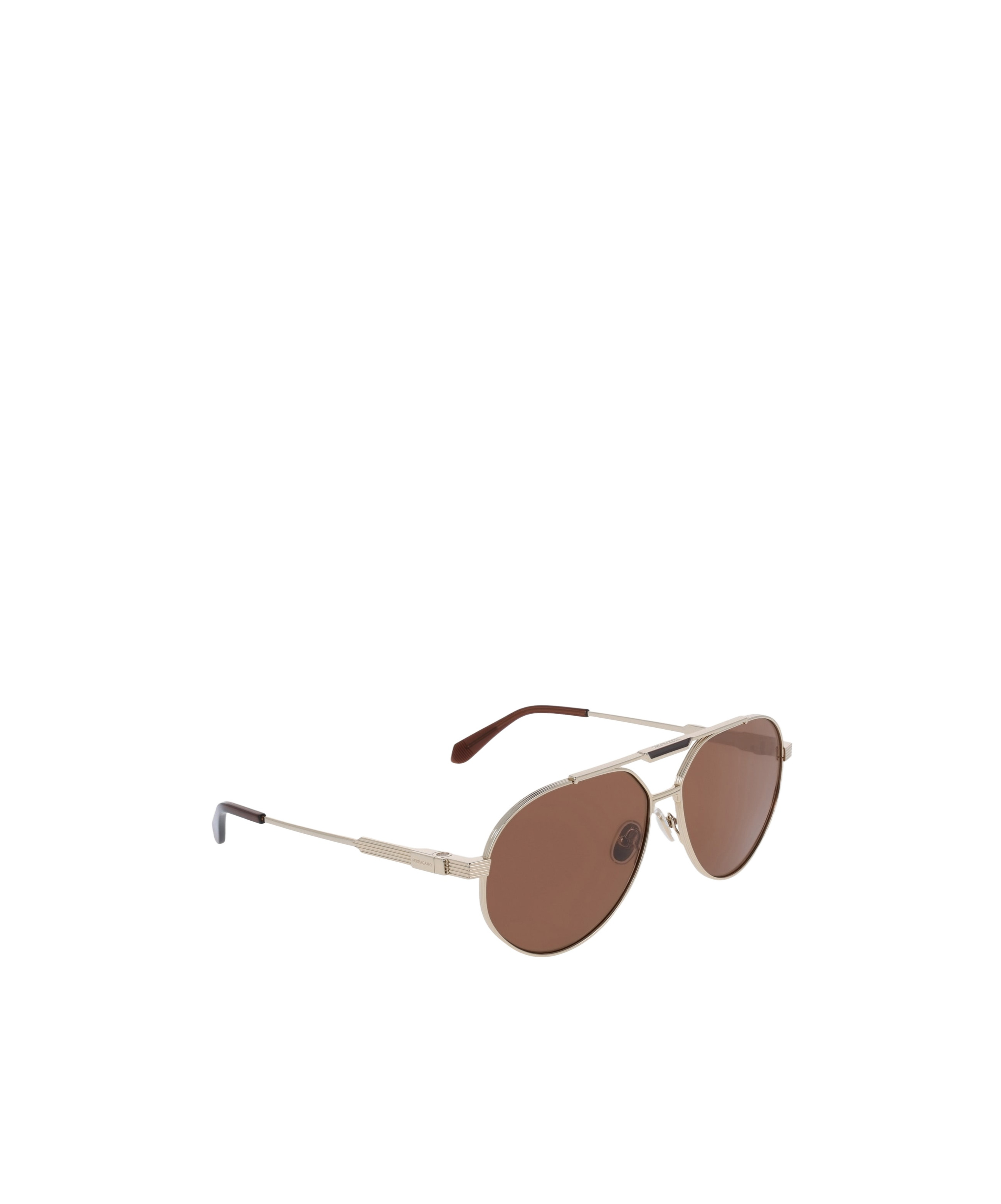 Ferragamo 62mm Oversize Aviator Sunglasses In Brown