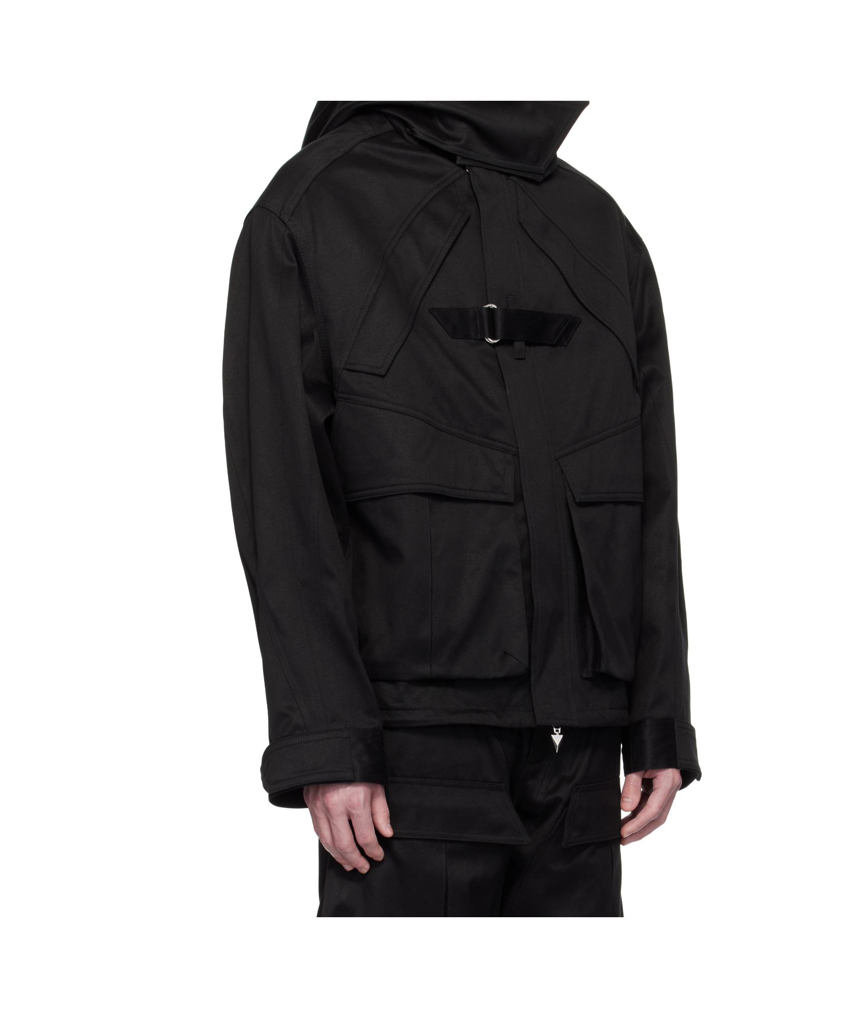 Mugler Men Heavy-duty Cotton Jacket In Black