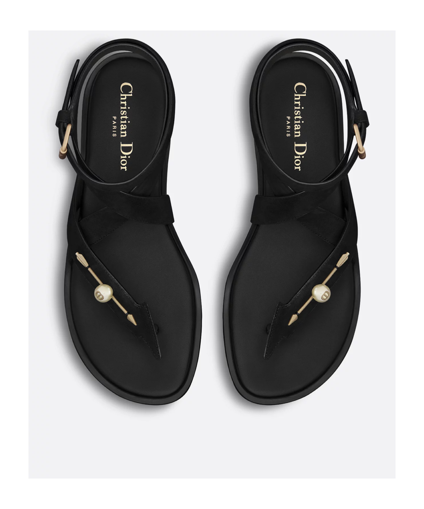Dior D-vinity Flip Flop Sandals In Black