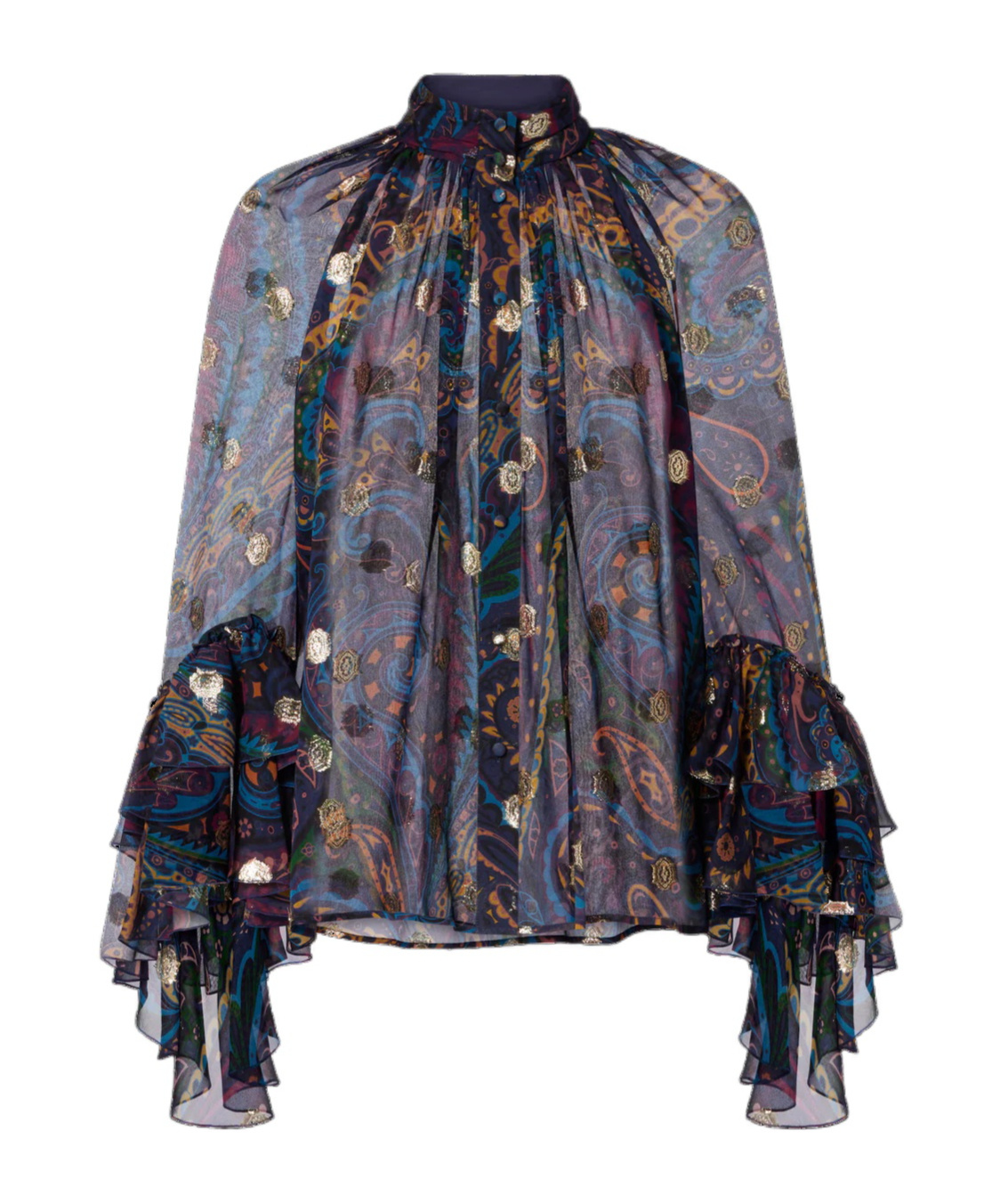 Etro Paisley Silk Shirt In Multi