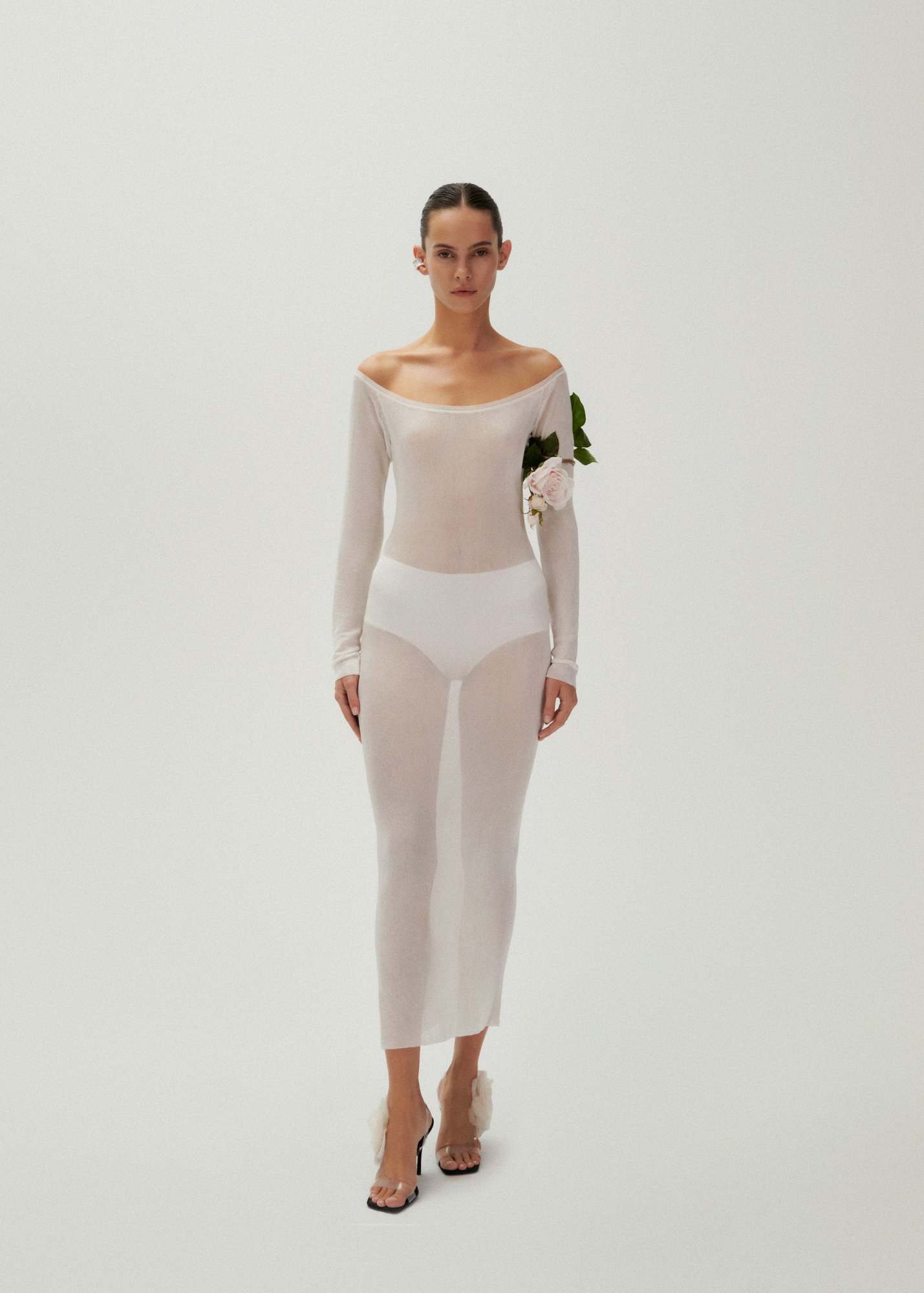 Magda Butrym Strapless Dress In White