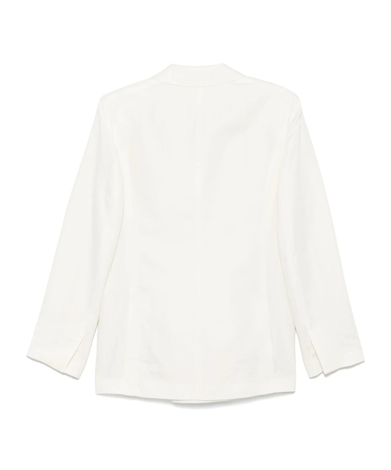 Calvin Klein Tech Texture Waistcoat With Peak Lapels And Flap Pockets In Neutral