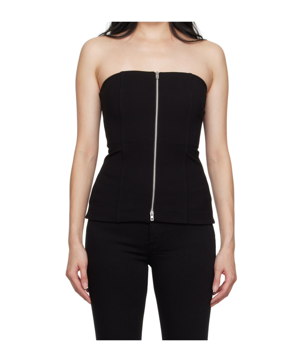 Shop Rag & Bone Front Zipper Vest In Black
