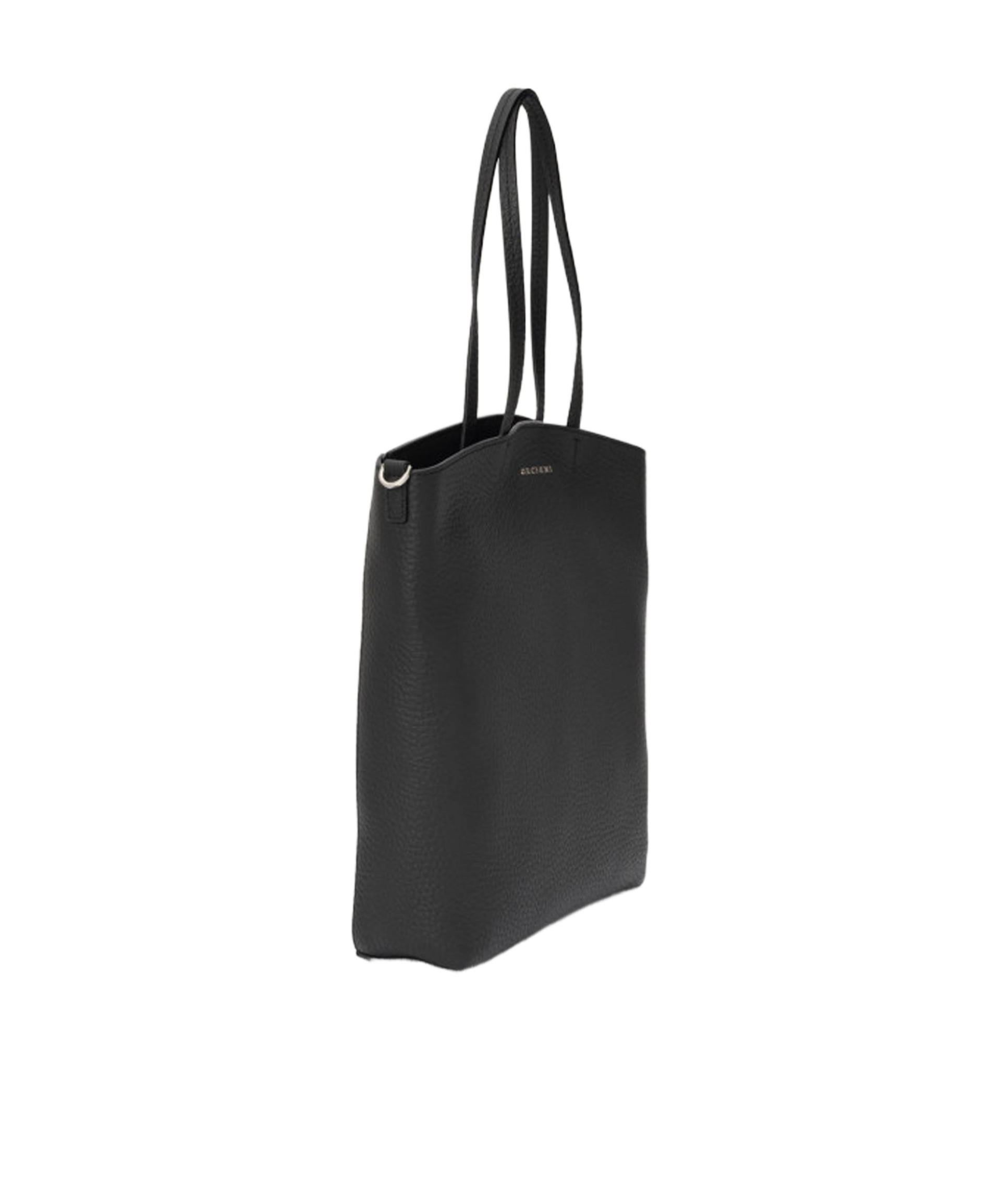 Orciani Double Handle Shoulder Bag In Black