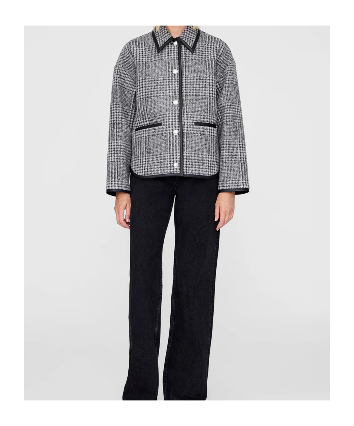 Anine Bing Long Sleeve Casual Jacket In Gray