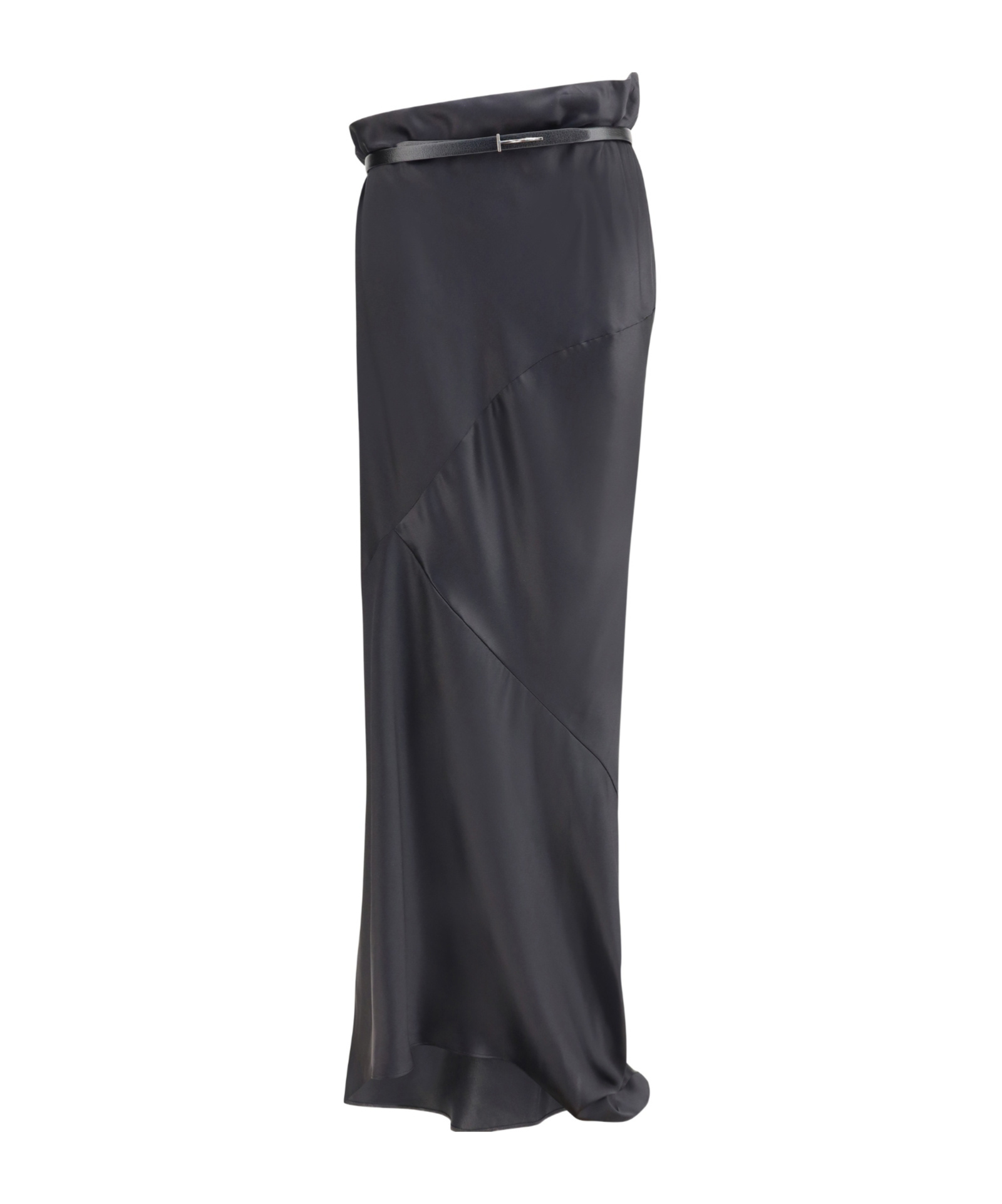 Tom Ford Leather-belt Draped Skirt In Black