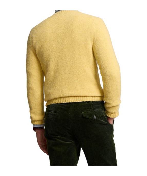 Shop Polo Ralph Lauren Polo Pony-embroidered Sweater In Yellow