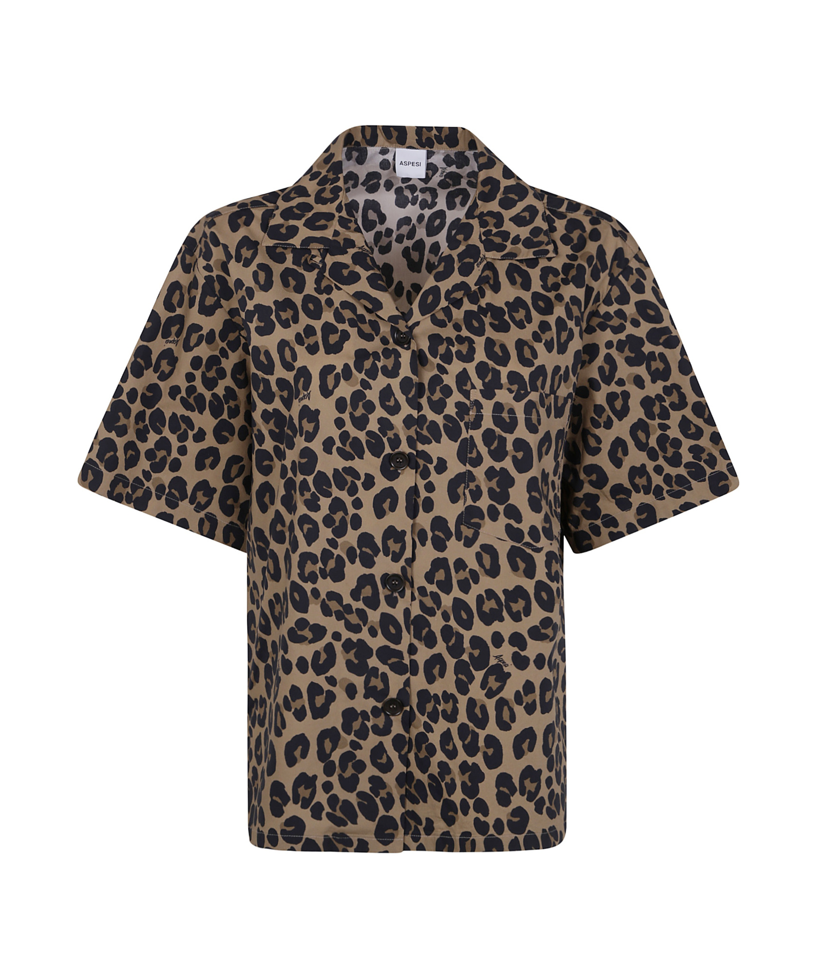 Aspesi Short-sleeved Shirt In Black