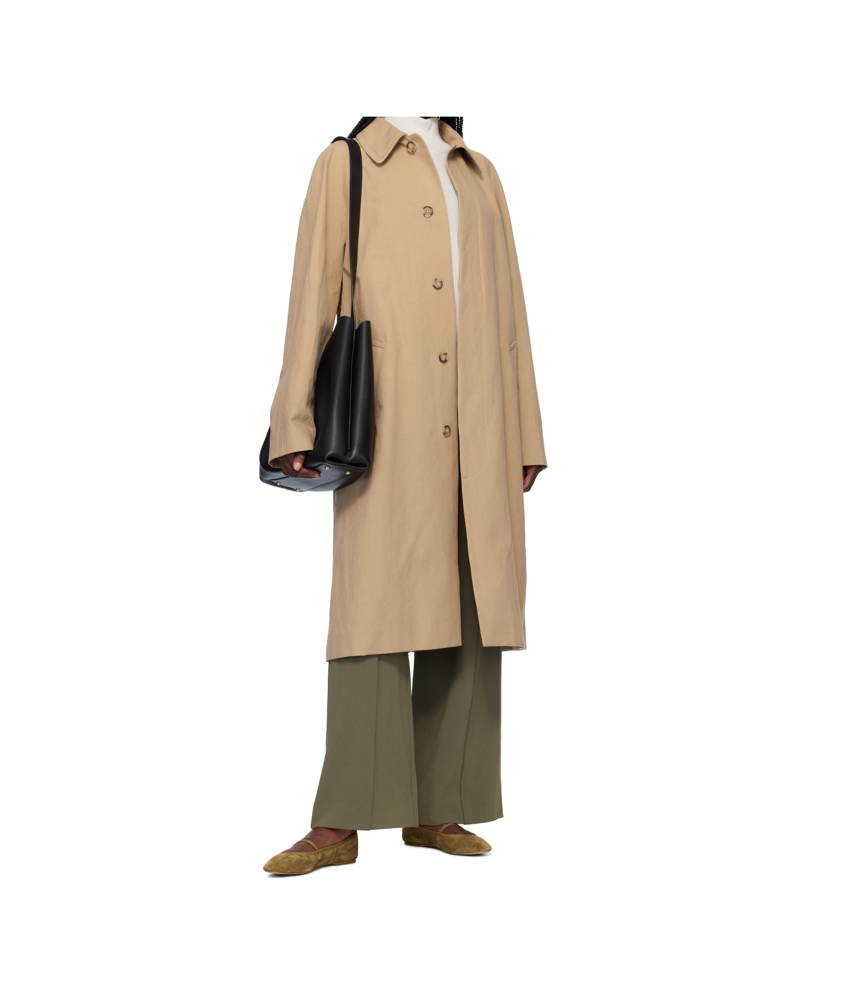 Apc Beige Edouard Trench Coat In Dark Beige