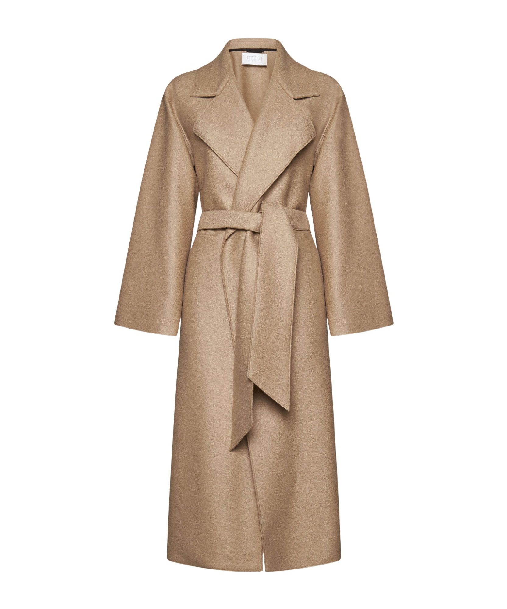 HARRIS WHARF LONDON BELTED WOOL LONG COAT