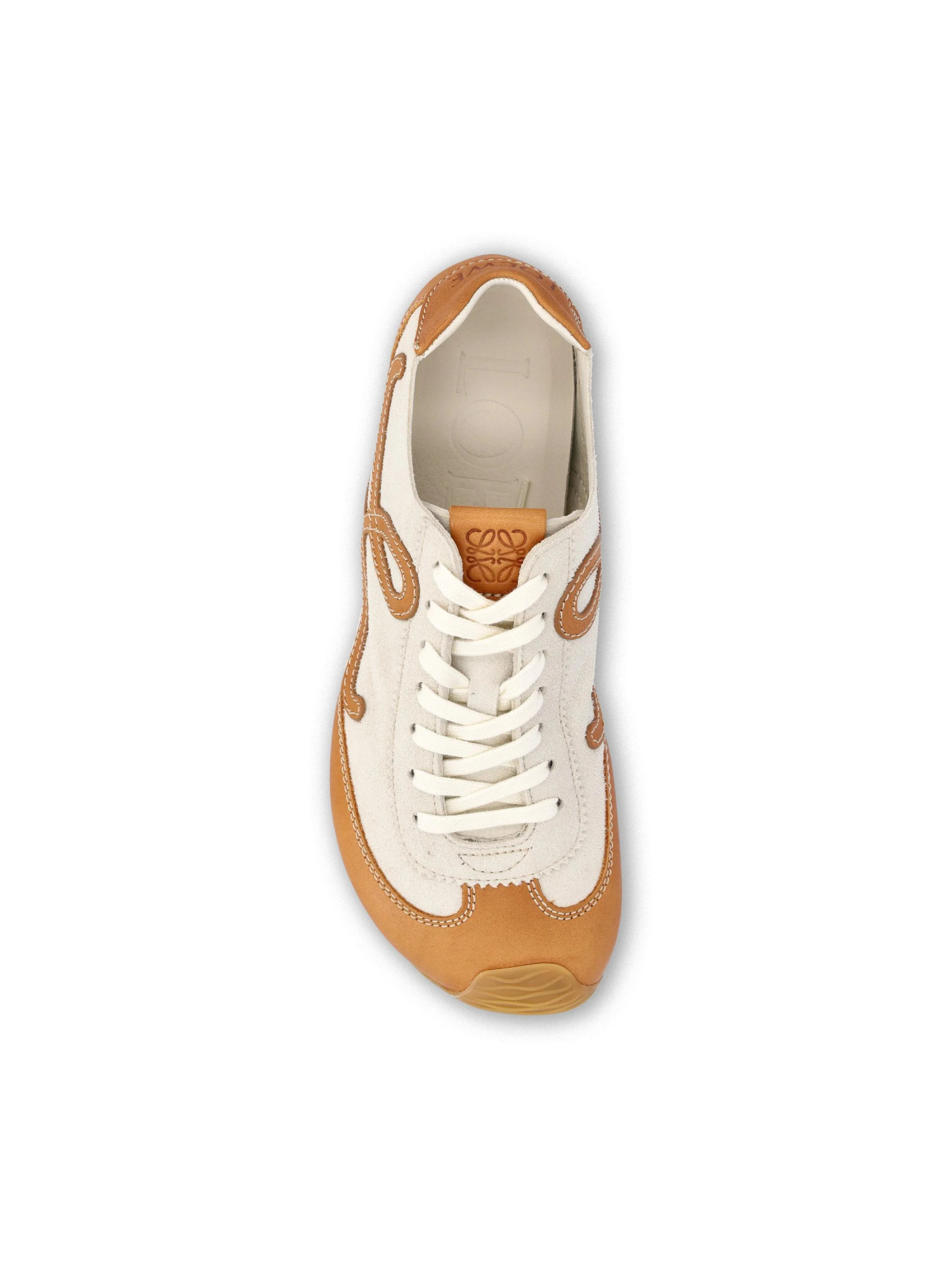 Loewe Ballet Runner 2.0 Leather Logo Sneakers In White