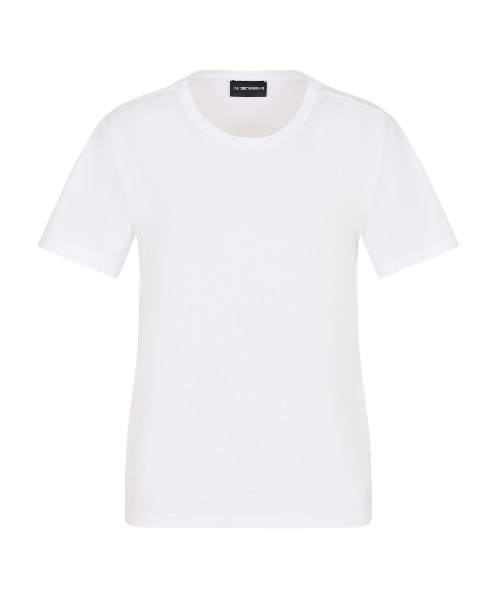 EMPORIO ARMANI RHINESTONE-EMBELLISHED COTTON T-SHIRT