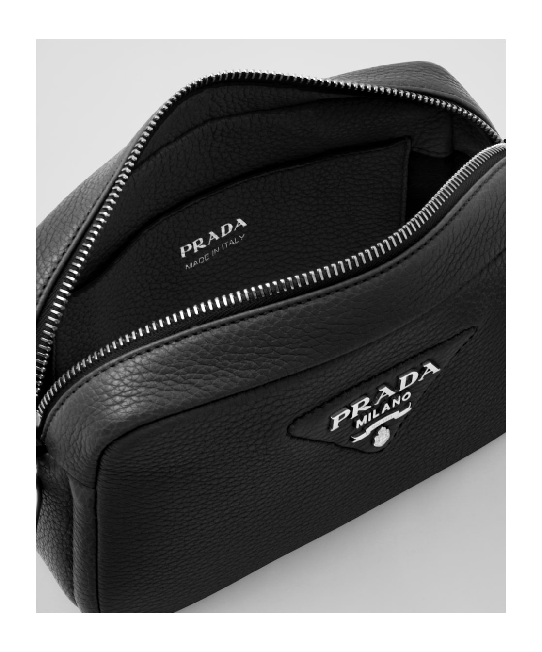 Prada Small Leather Bag In Black