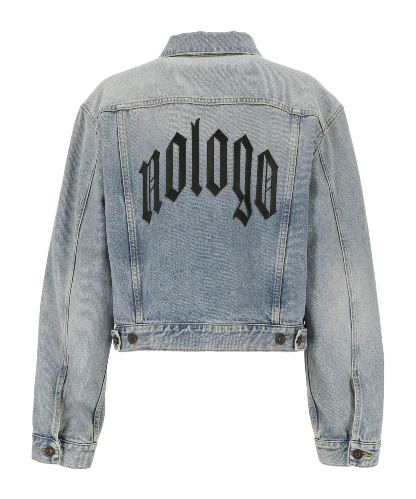 Balenciaga Washed Denim Jacket In Gray