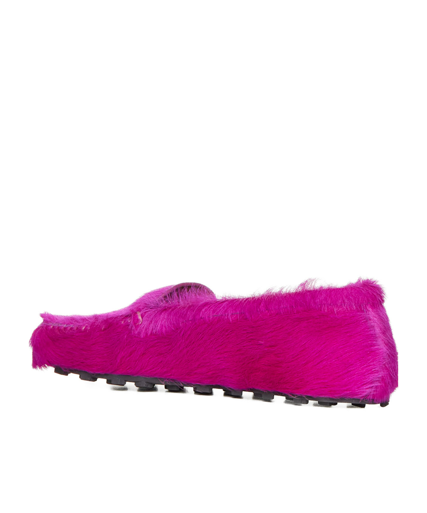Marni Long-haired Leather Moccasins In In Pink
