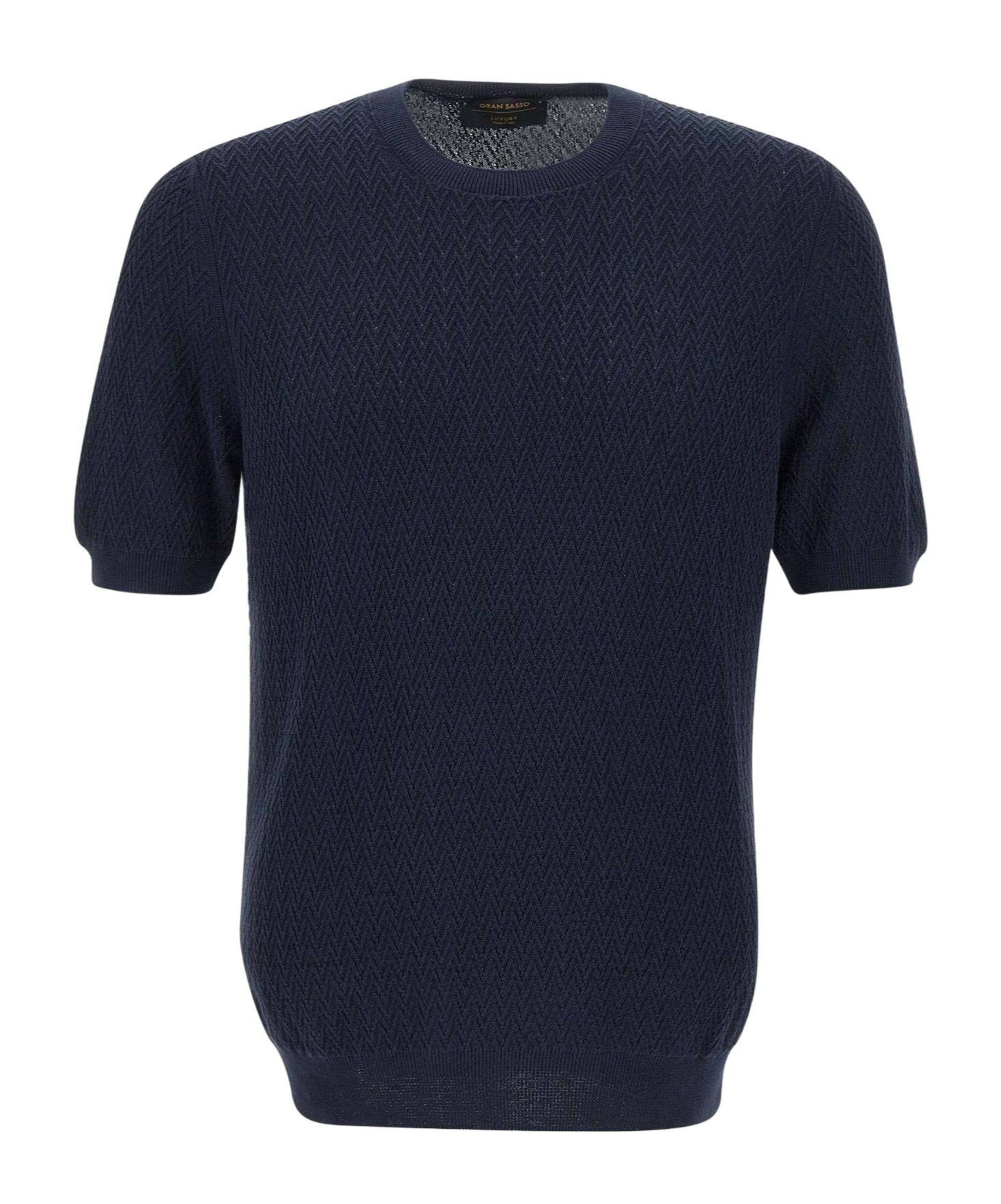 Gran Sasso Short Sleeved Jumper In Blue