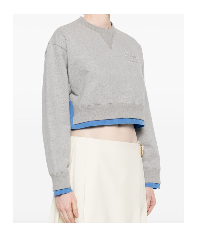 Miu Miu Long-sleeved Sweater In White