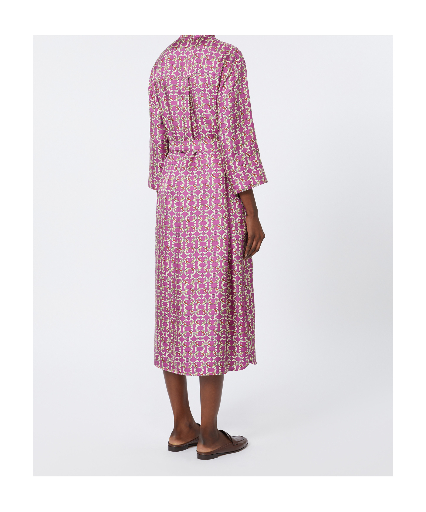 Max Mara Printed Silk Twill Caftan In Multi