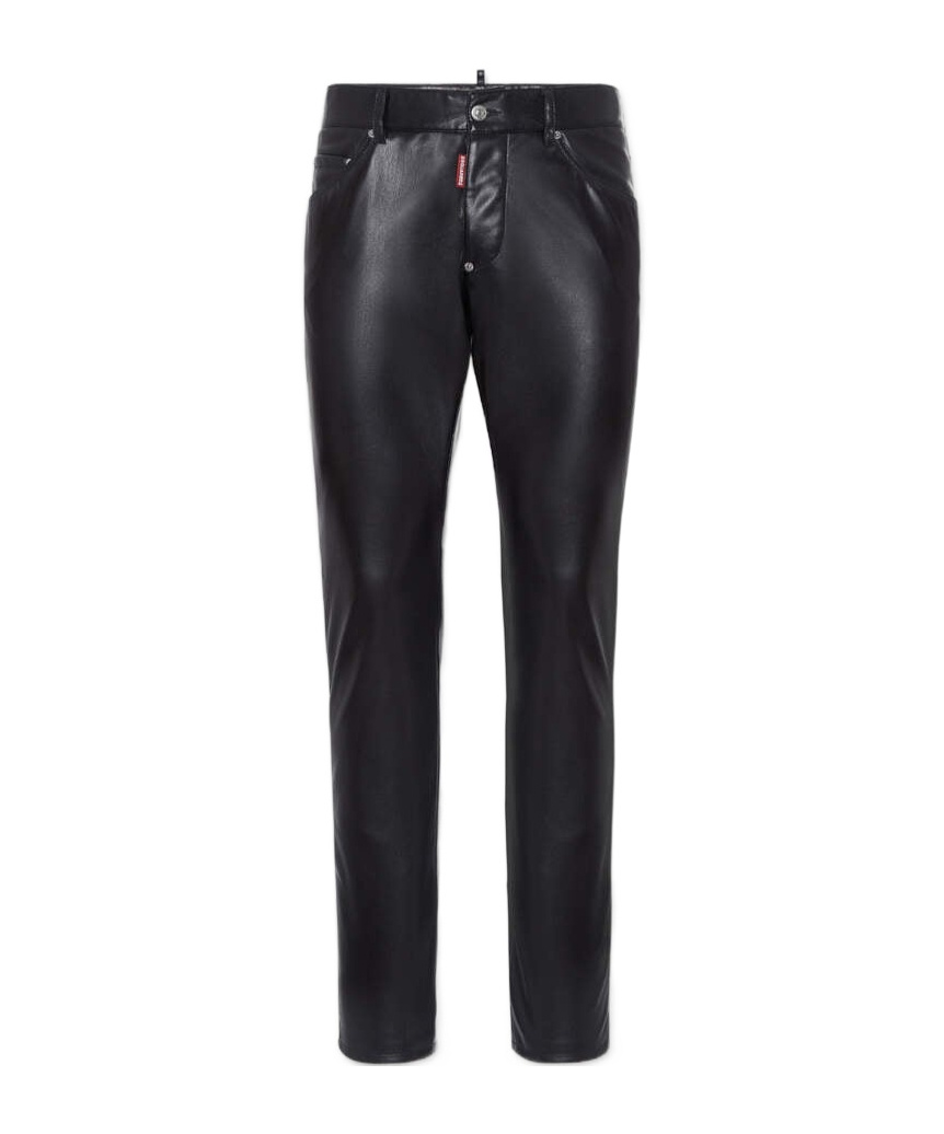 Dsquared2 Cool Guy Faux Leather Jeans In Black