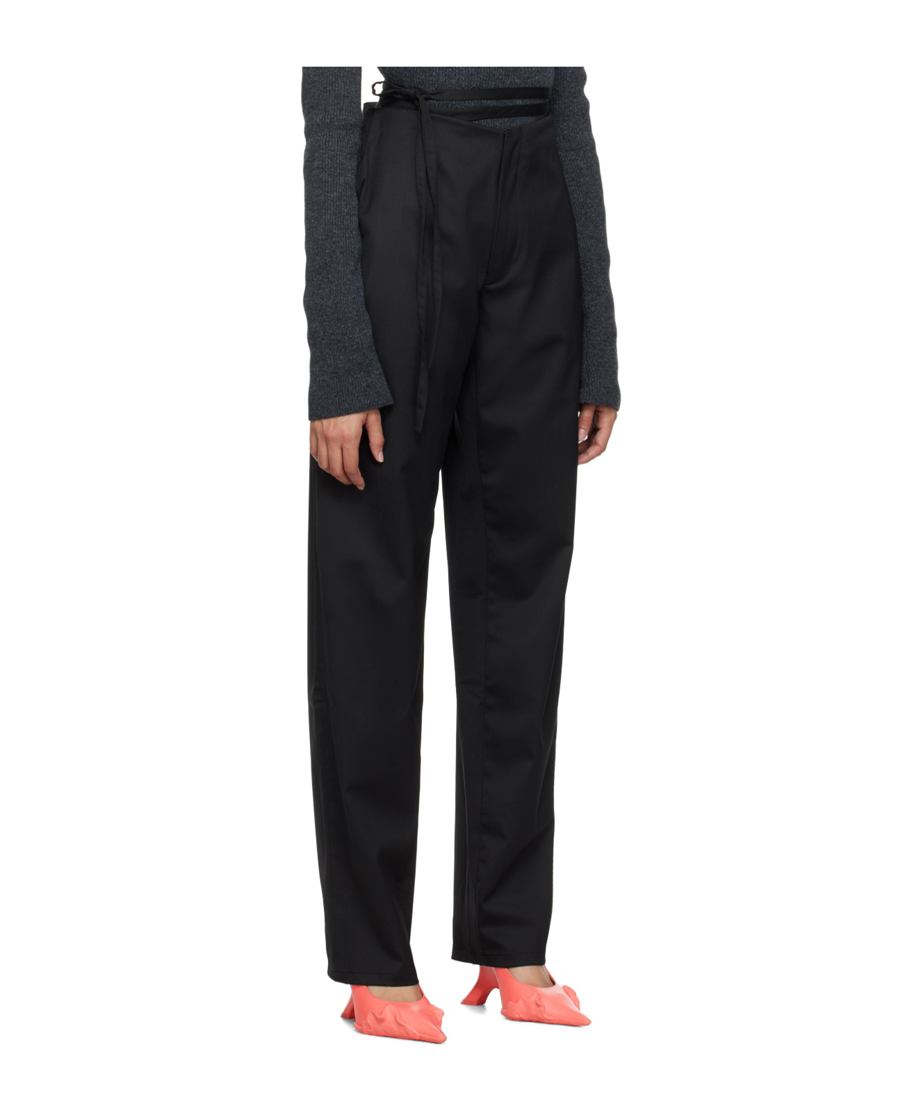 Jade Cropper Black Two-pocket Trousers In Blue