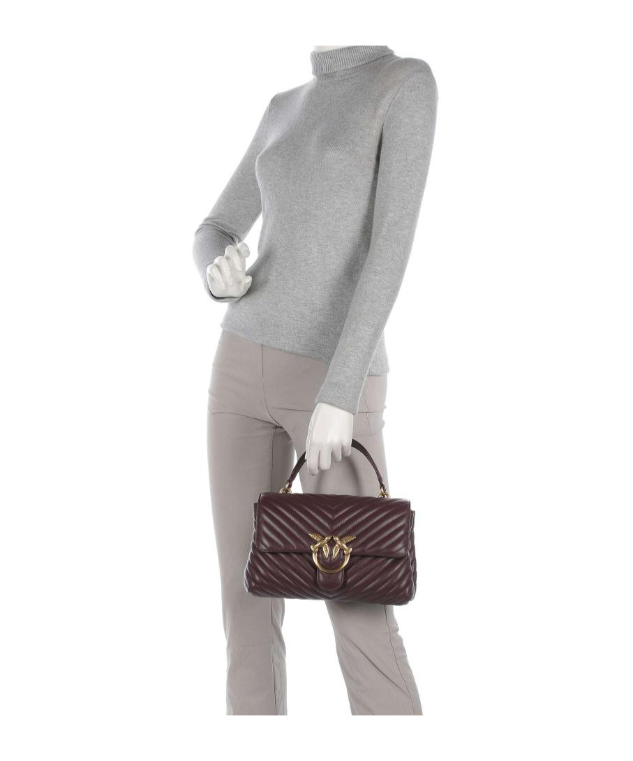 Shop Pinko Flip Shoulder Bag In Black