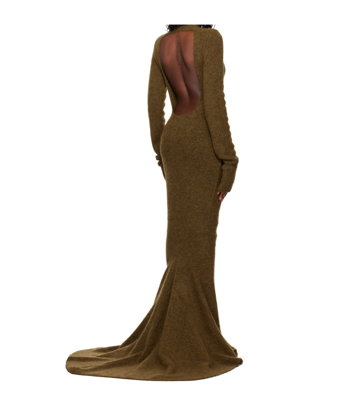 Rick Owens Luna Gown In Brown