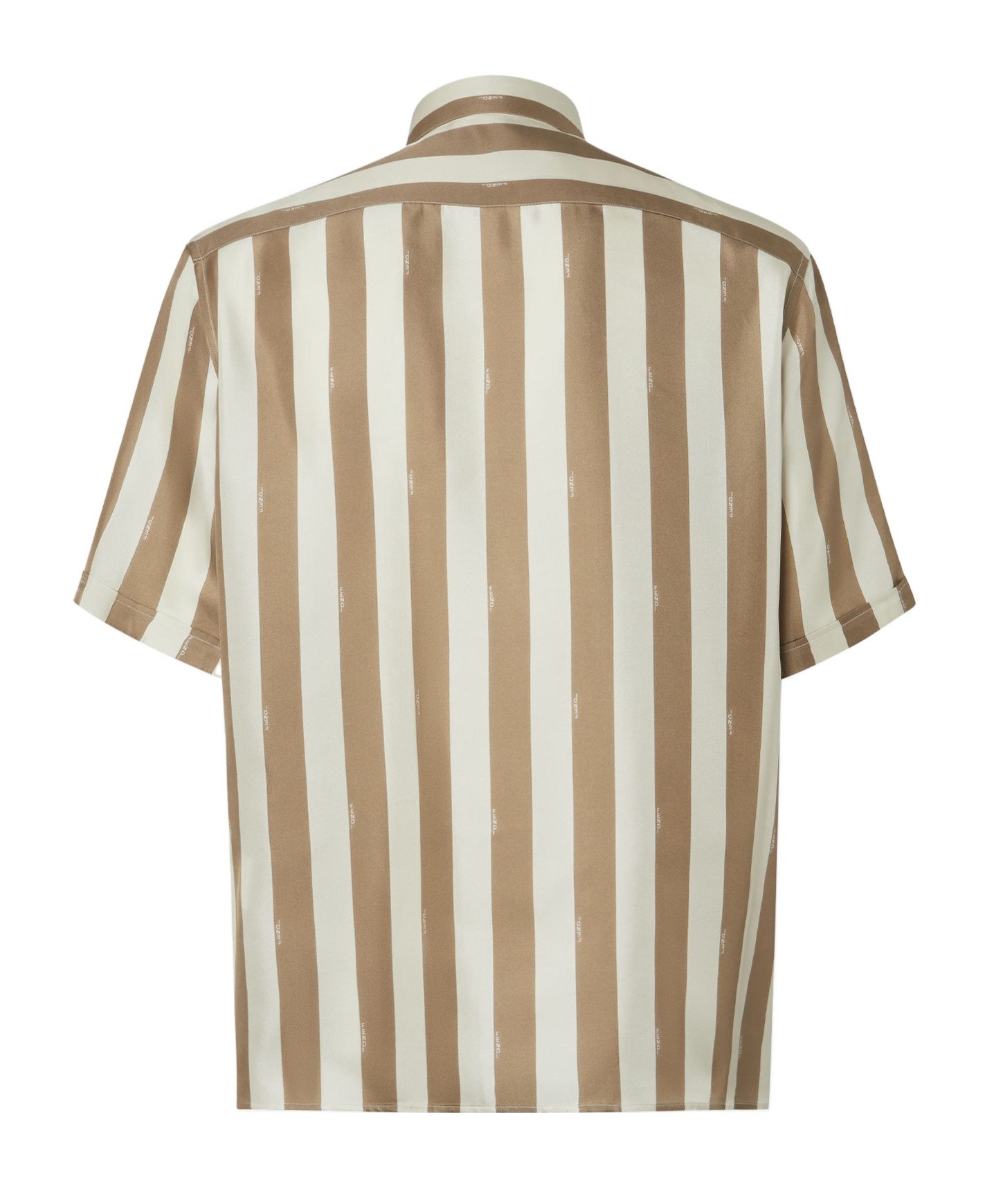 Fendi Beige Pequin Silk Shirt In White