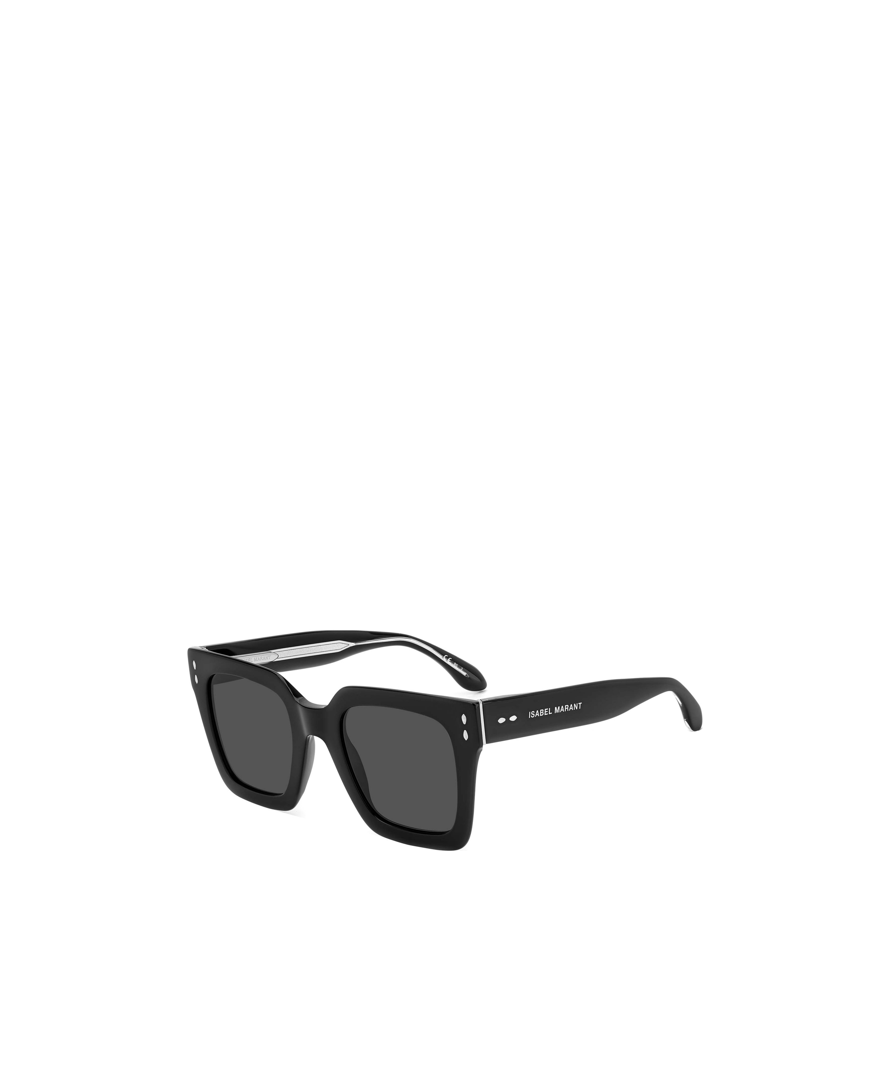 Isabel Marant 52mm Flared Rectangular Sunglasses In Black