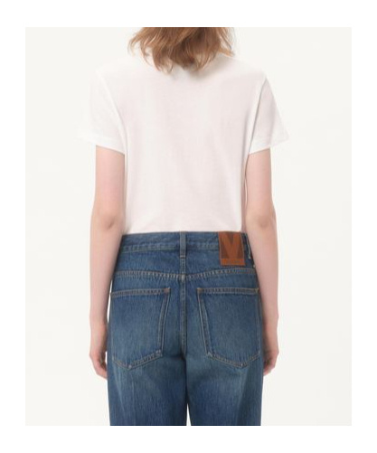 Valentino Cotton Crew Neck T-shirt With Short Sleeves In White