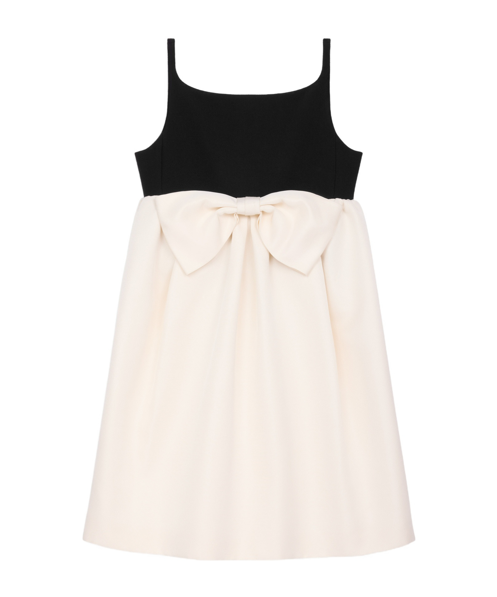 Celine Muguet Double Wool Crepe Dress In Black