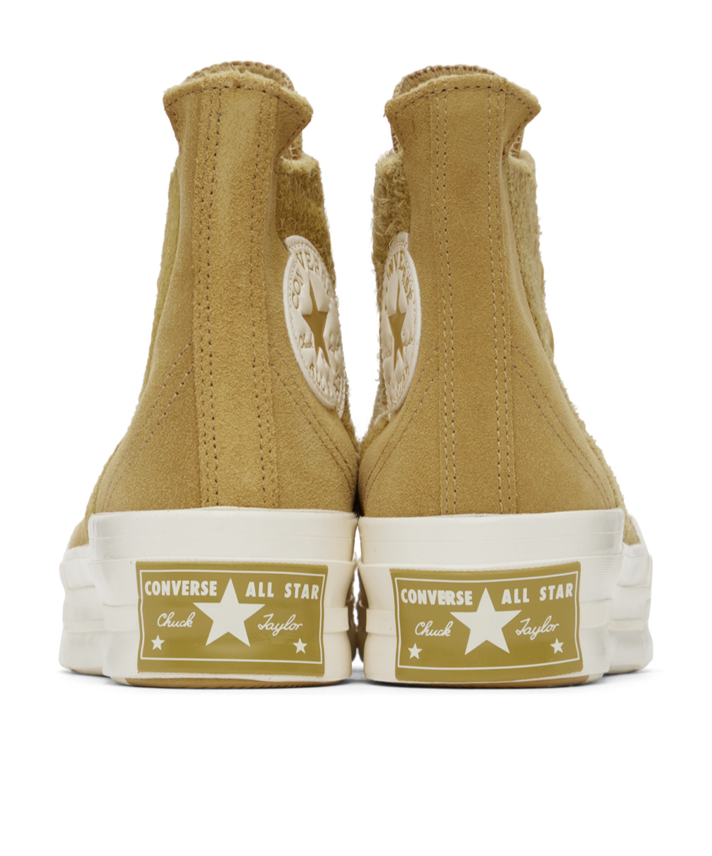 Converse Chuck 70 Plus Suede High-top Casual Shoes In White