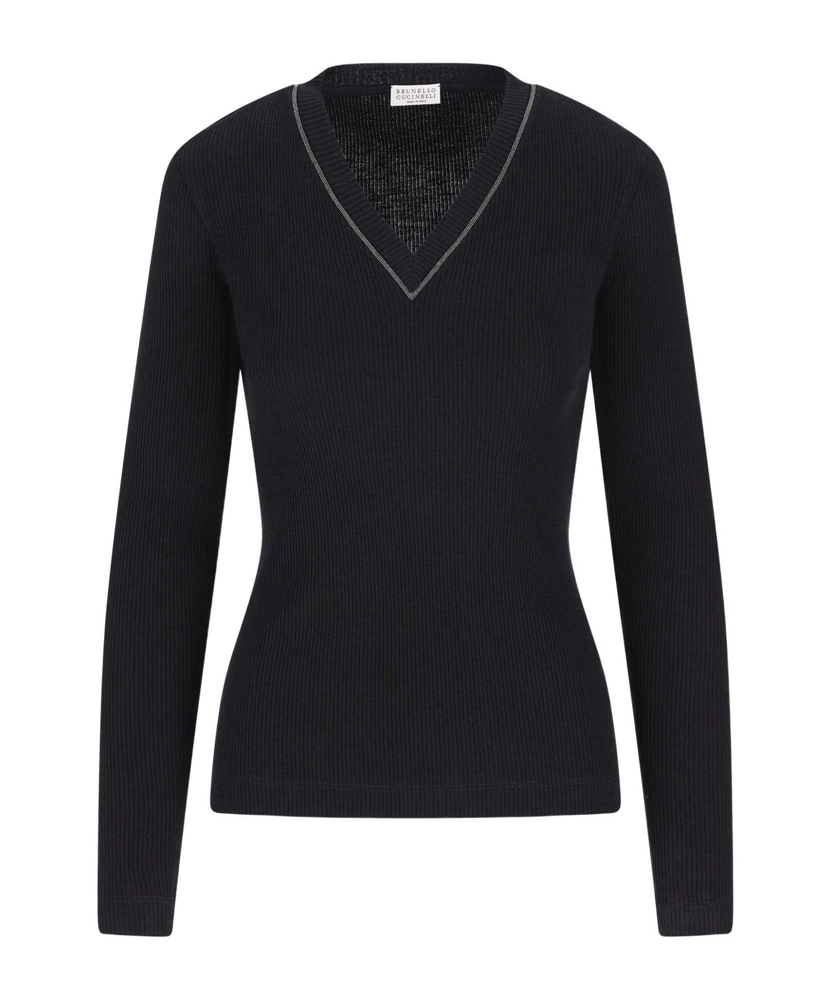 Brunello Cucinelli Long Sleeve Sweater In Black