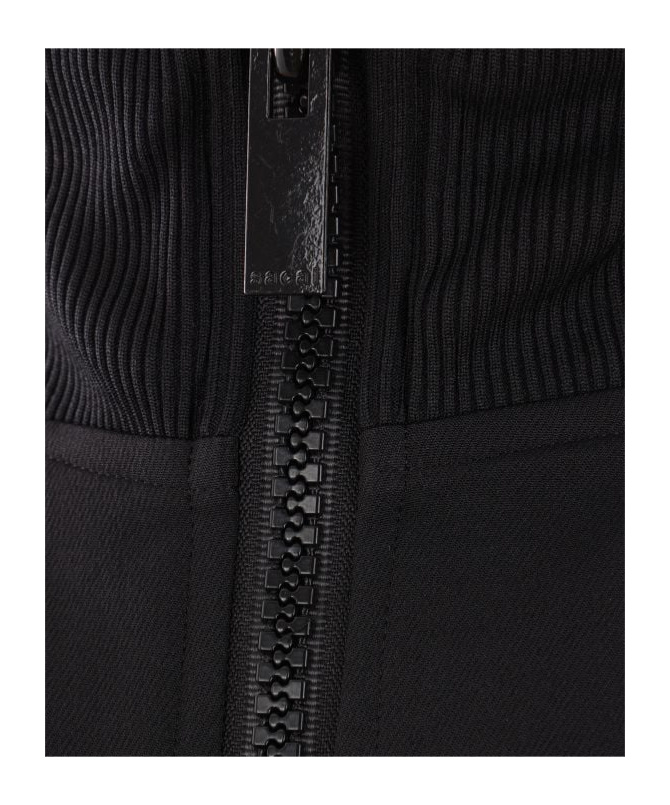 Shop Sacai Pleated Jacket In Black