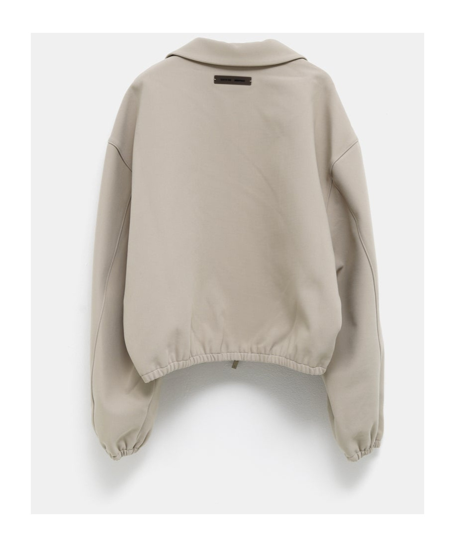 Essentials Emblem Patch Casual Jacket In Gray