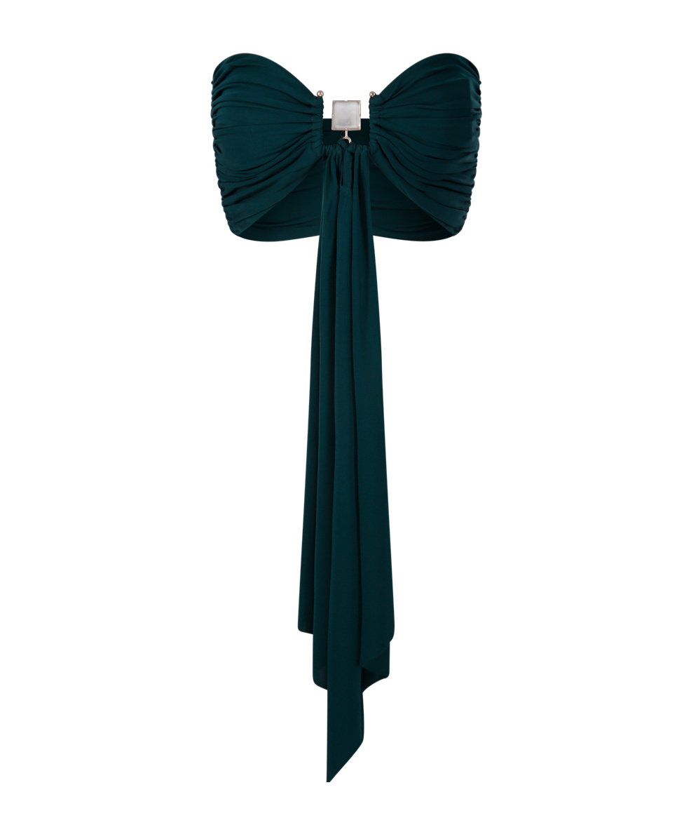 Christopher Esber Pleated Tube Top Vest In Black