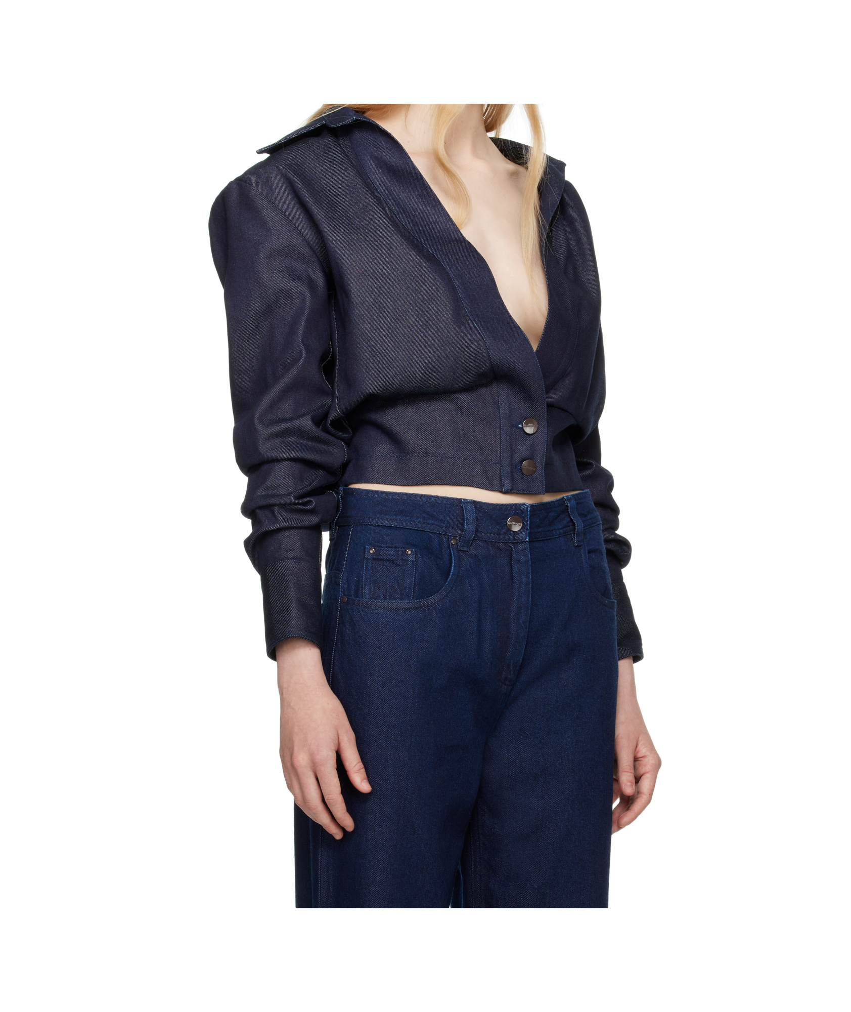 16arlington Lapel Long-sleeved Denim Jacket