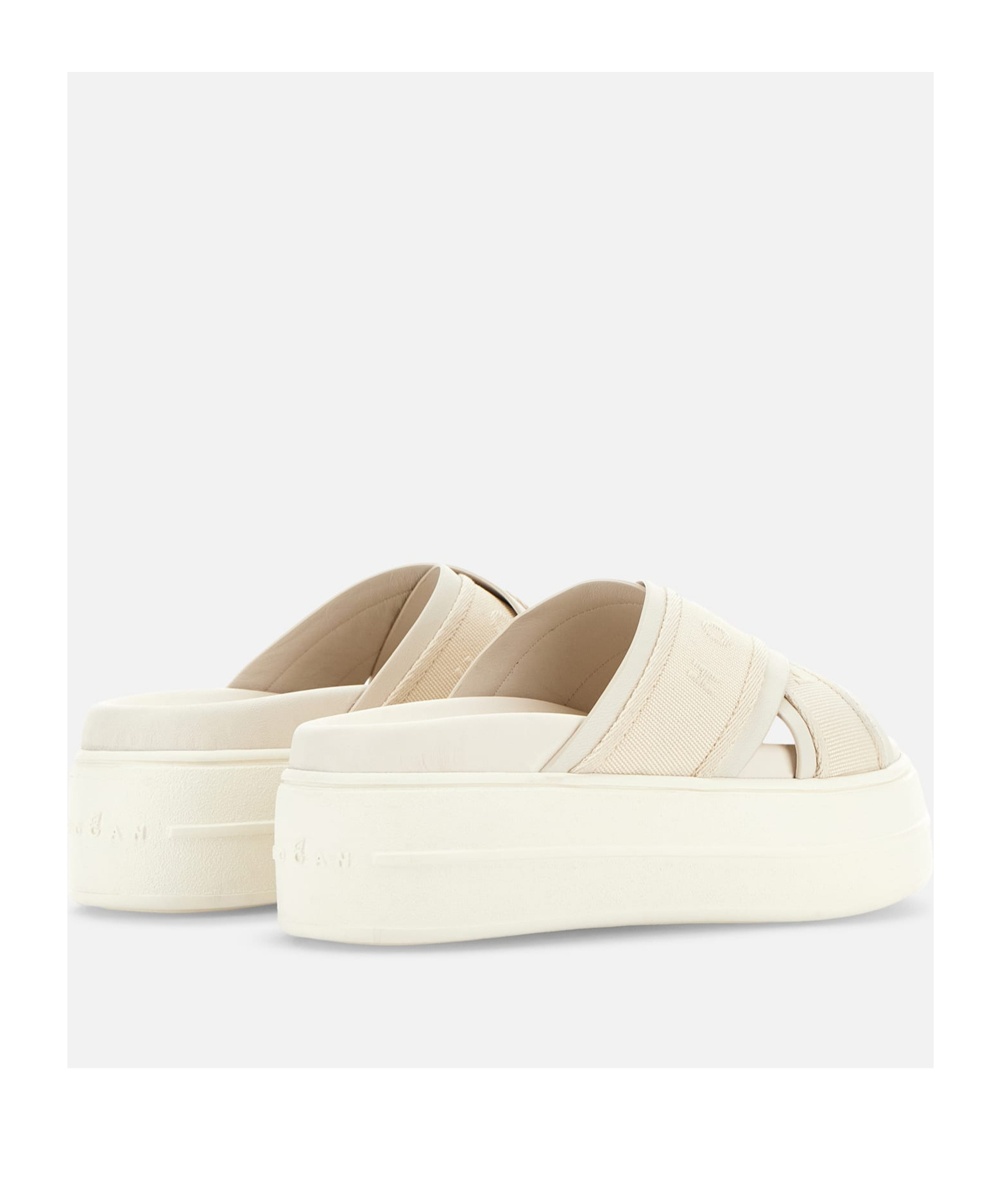 Hogan Plateausandalen Skyscraper Mit Leder In White