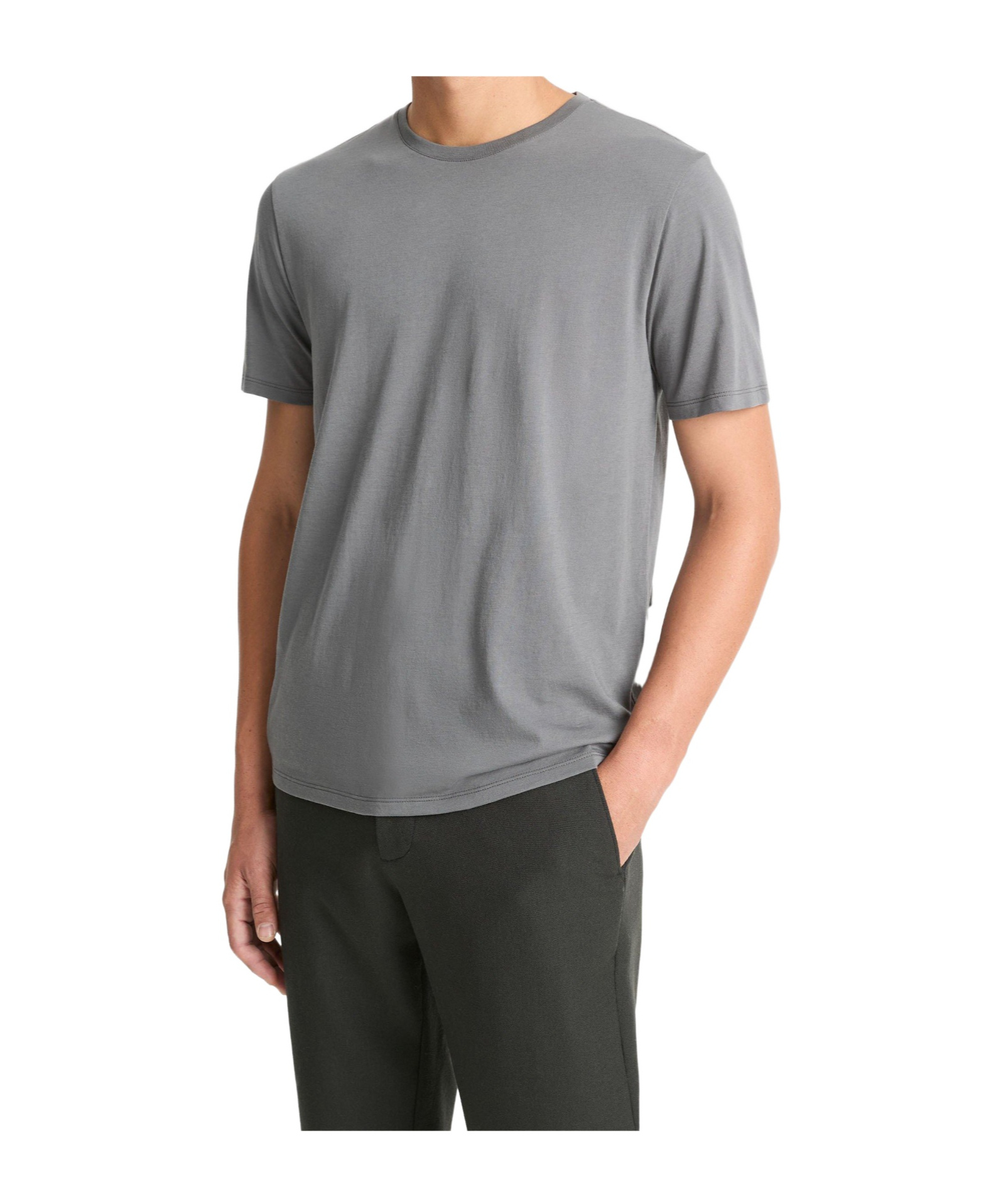 Vince Short-sleeved T-shirt In Gray