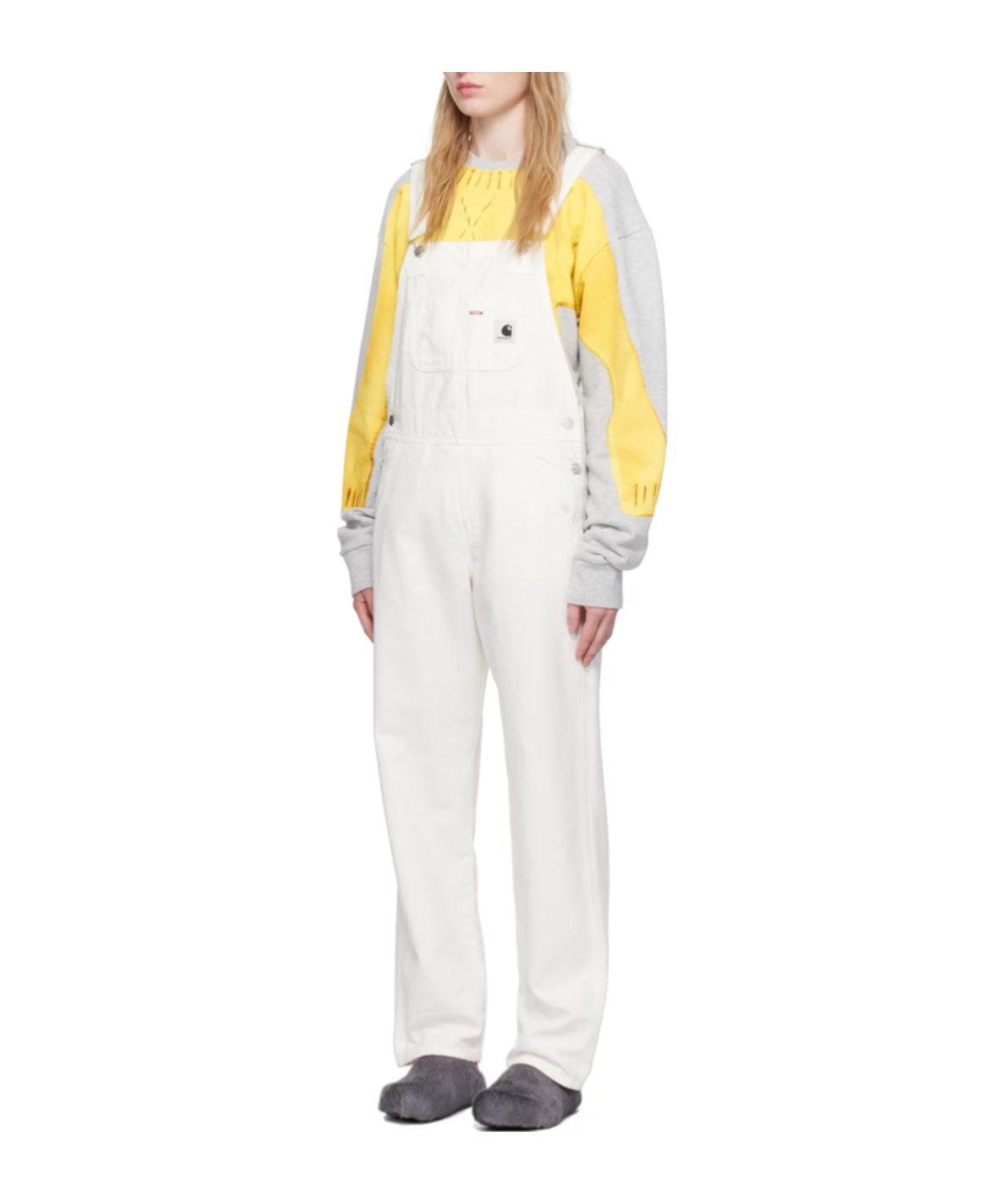 Carhartt Straight-leg Canvas Dungarees In White