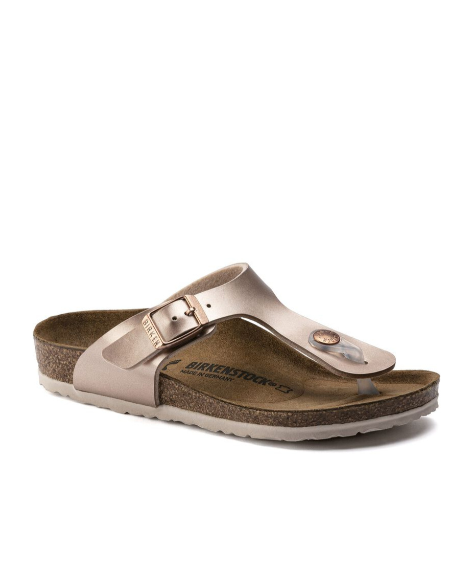 Birkenstock Birko-flor - Electric Metallic Copper In Gold